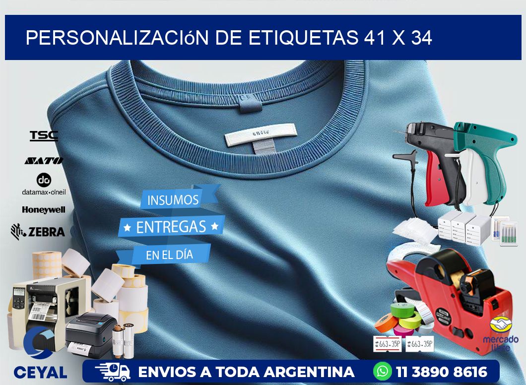Personalización de etiquetas 41 x 34