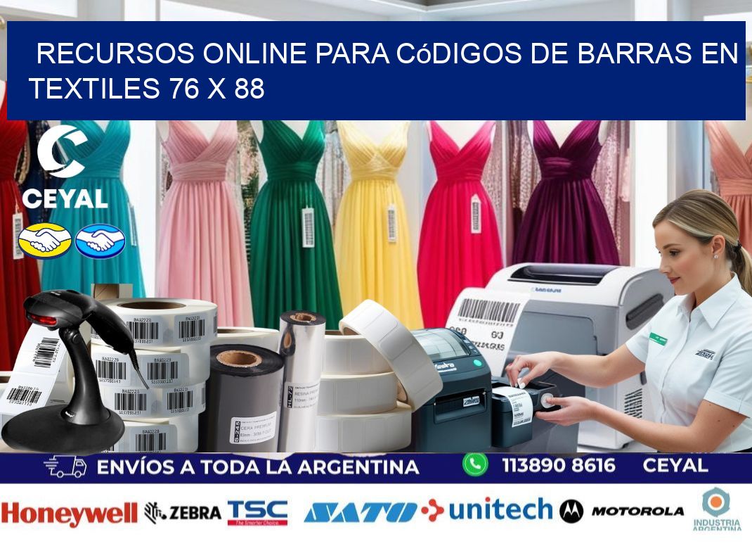 Recursos Online para Códigos de Barras en Textiles 76 x 88