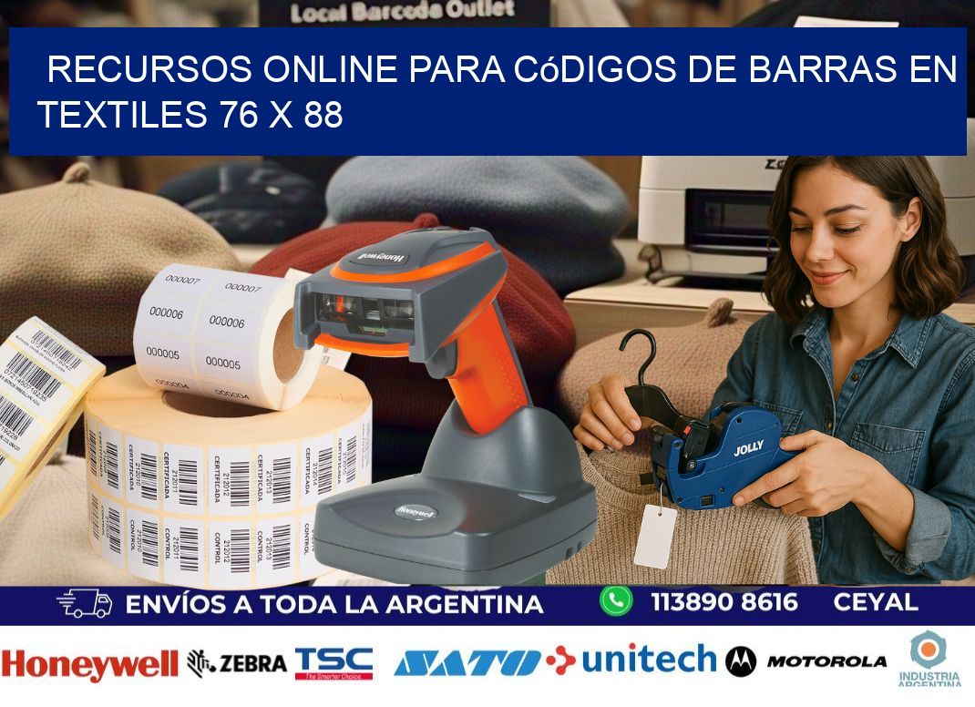 Recursos Online para Códigos de Barras en Textiles 76 x 88