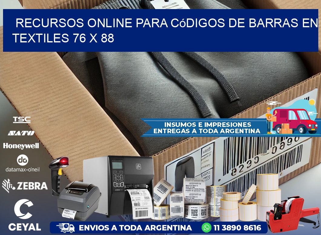 Recursos Online para Códigos de Barras en Textiles 76 x 88
