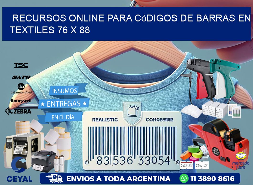 Recursos Online para Códigos de Barras en Textiles 76 x 88