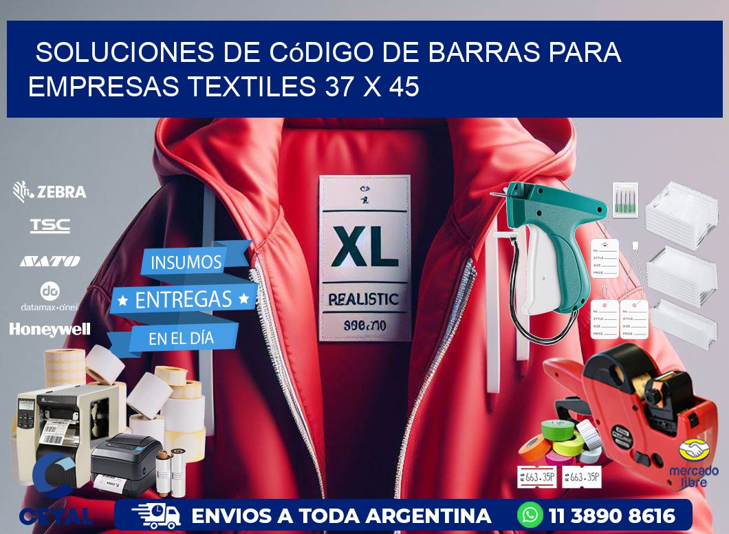 Soluciones de Código de Barras para Empresas Textiles 37 x 45