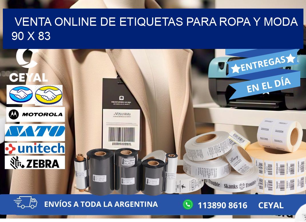 Venta Online de Etiquetas para Ropa y Moda 90 x 83