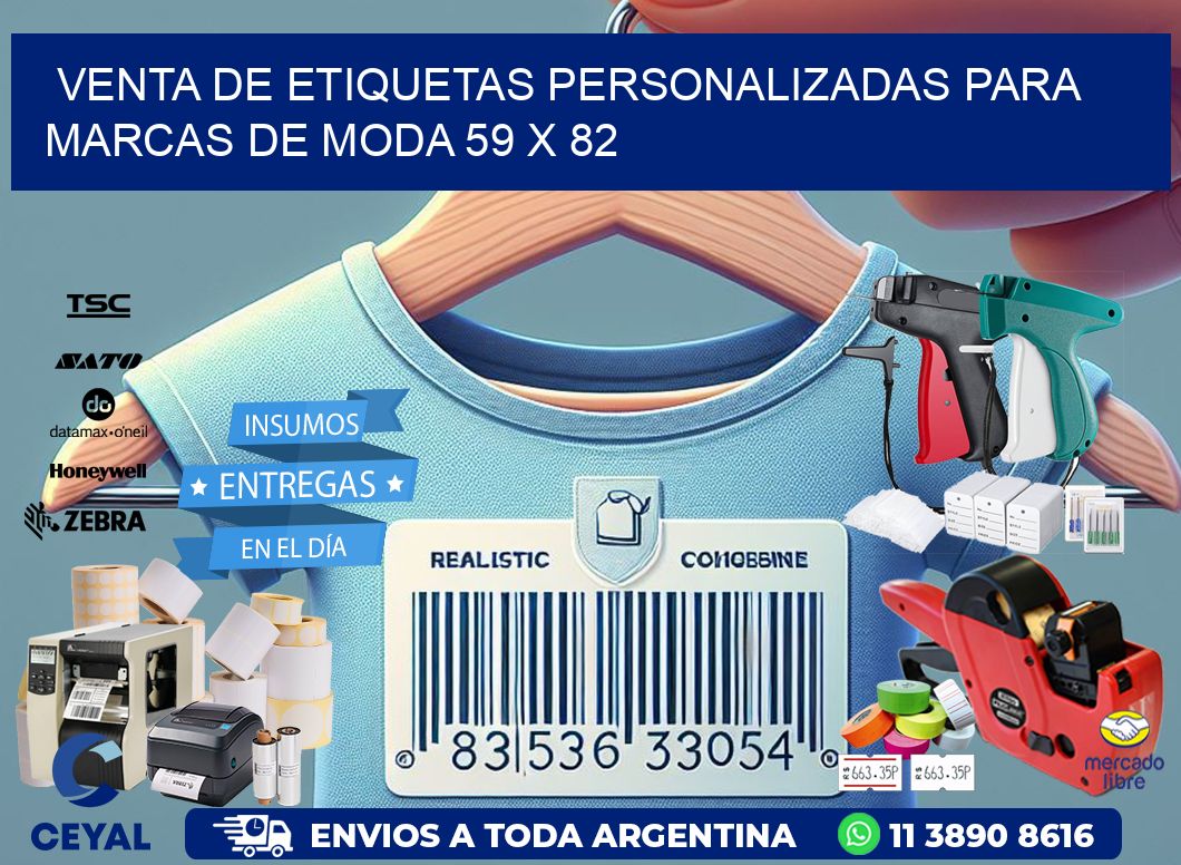 Venta de Etiquetas Personalizadas para Marcas de Moda 59 x 82