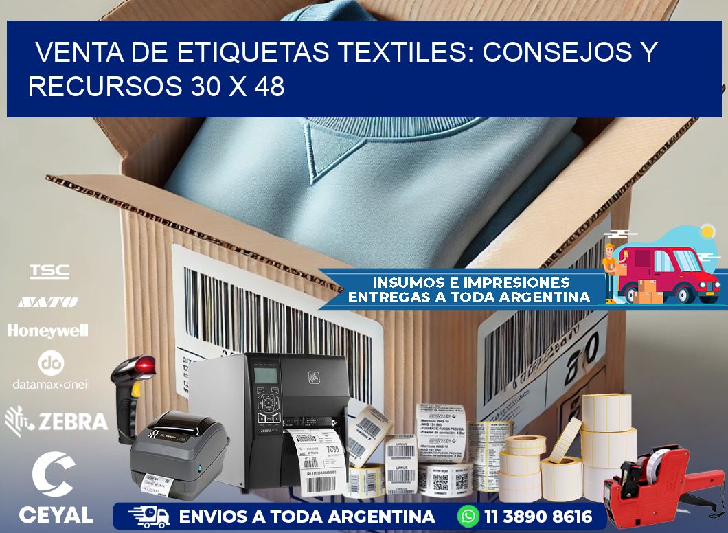 Venta de Etiquetas Textiles: Consejos y Recursos 30 x 48