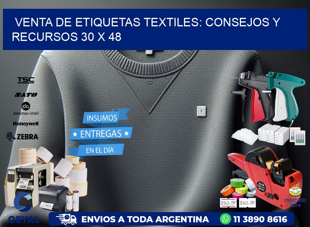 Venta de Etiquetas Textiles: Consejos y Recursos 30 x 48