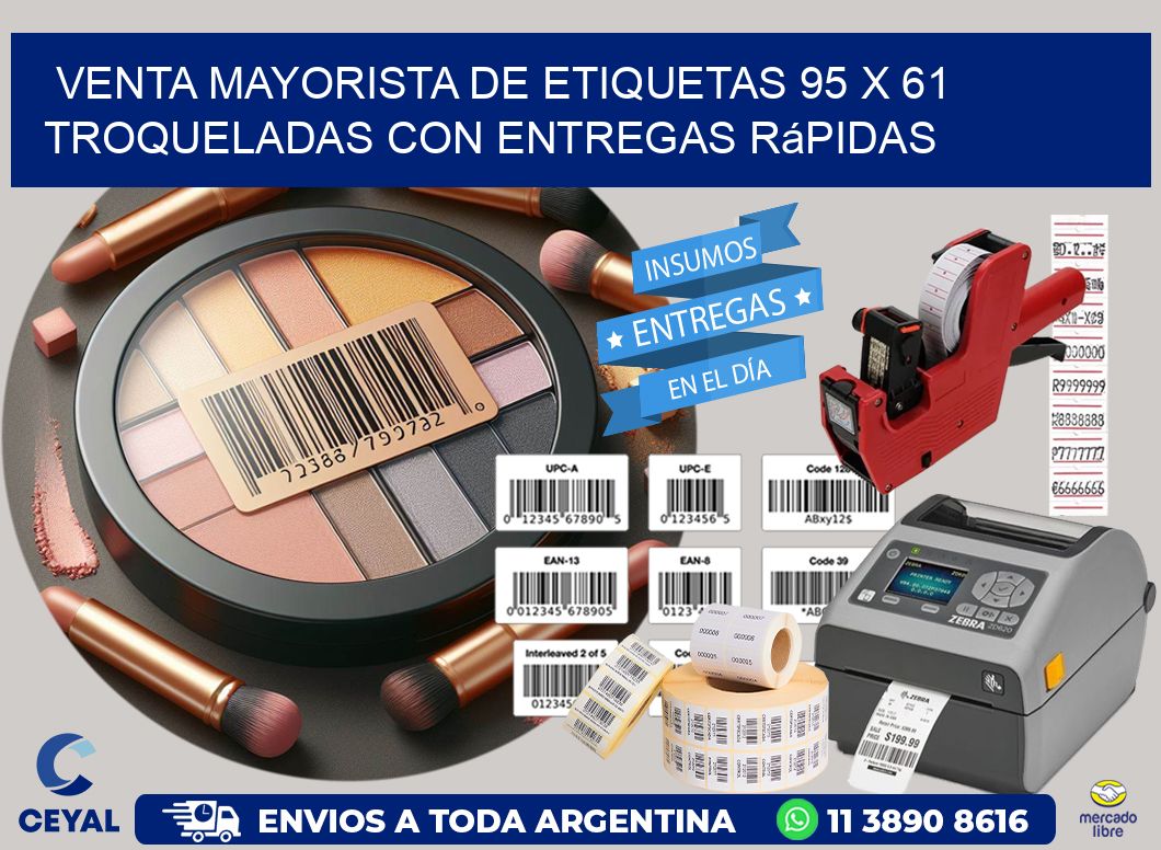 Venta mayorista de etiquetas 95 x 61 troqueladas con entregas rápidas