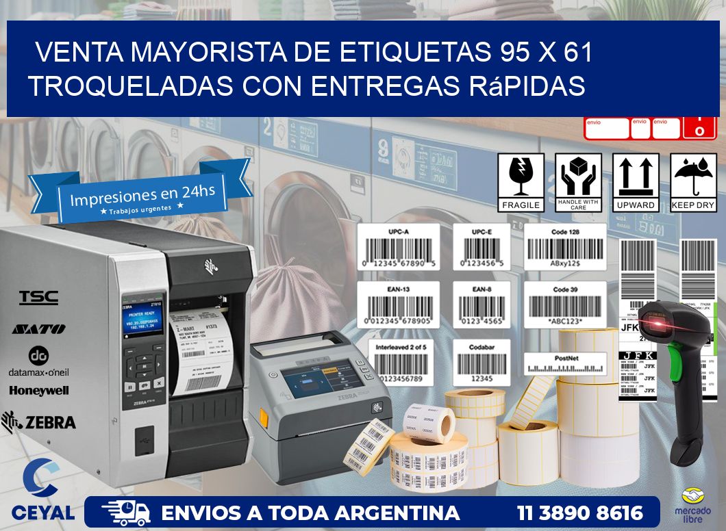 Venta mayorista de etiquetas 95 x 61 troqueladas con entregas rápidas