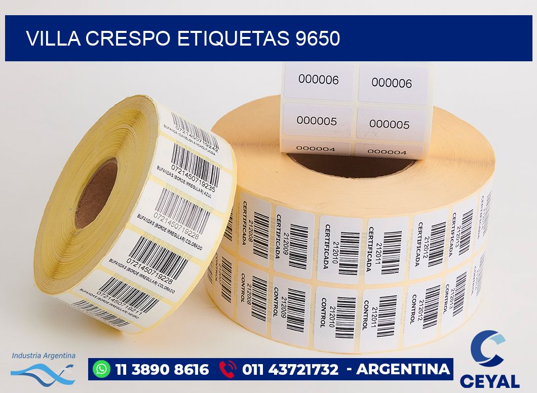 Villa Crespo etiquetas 9650
