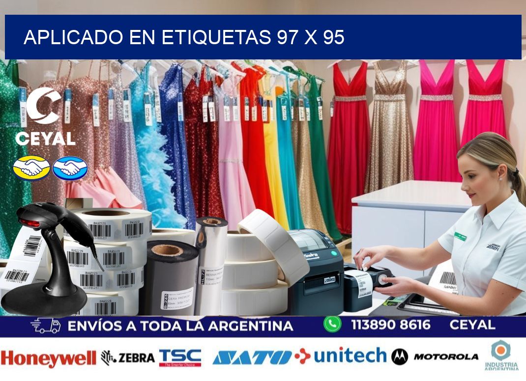 aplicado en etiquetas 97 x 95