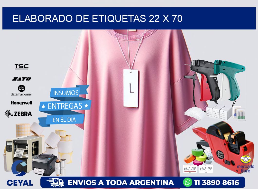 elaborado de etiquetas 22 x 70