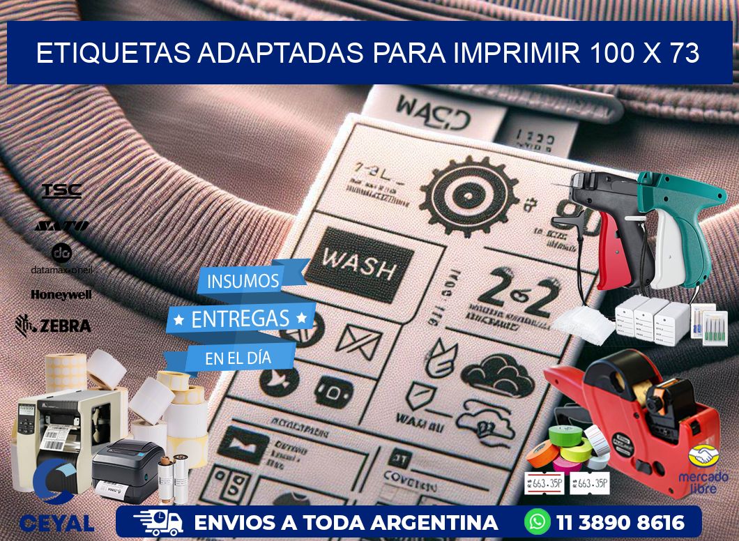 etiquetas adaptadas para imprimir 100 x 73