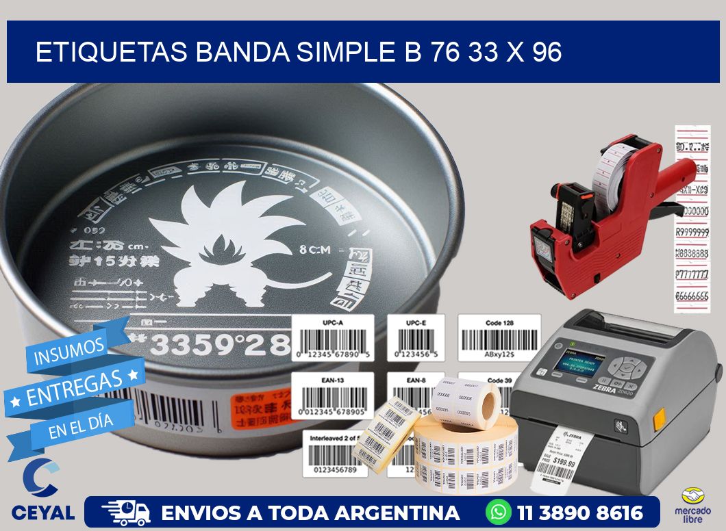 etiquetas banda simple b 76 33 x 96