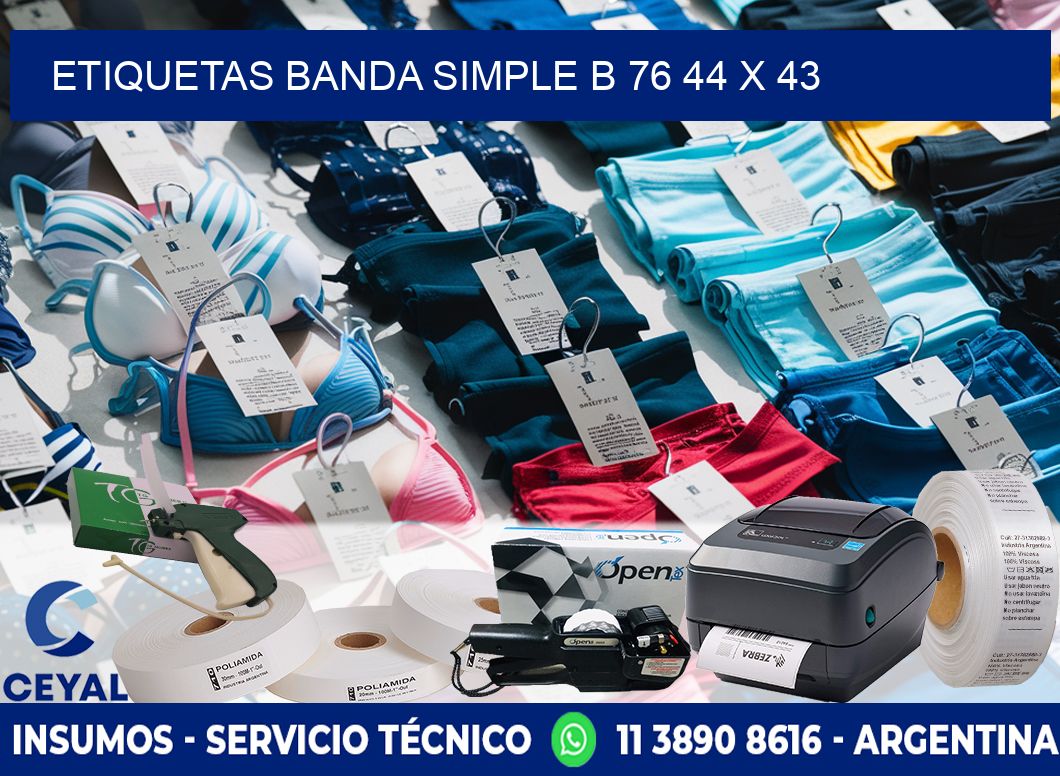 etiquetas banda simple b 76 44 x 43