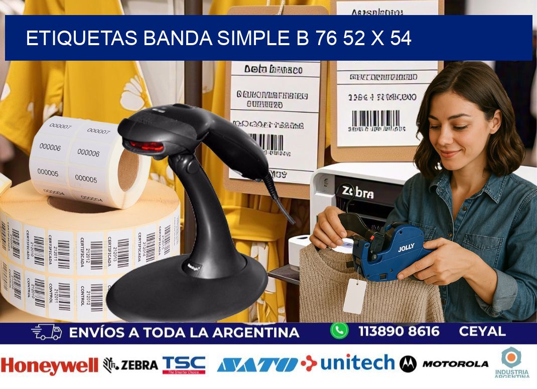 etiquetas banda simple b 76 52 x 54