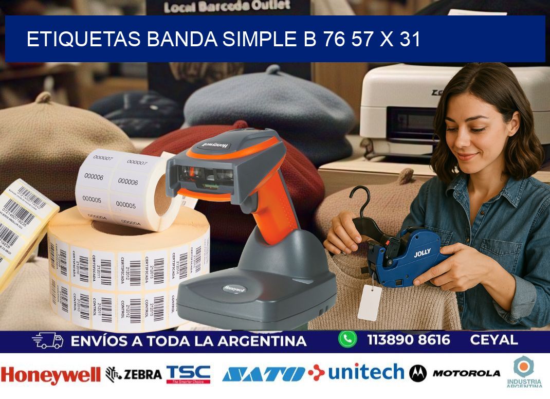 etiquetas banda simple b 76 57 x 31