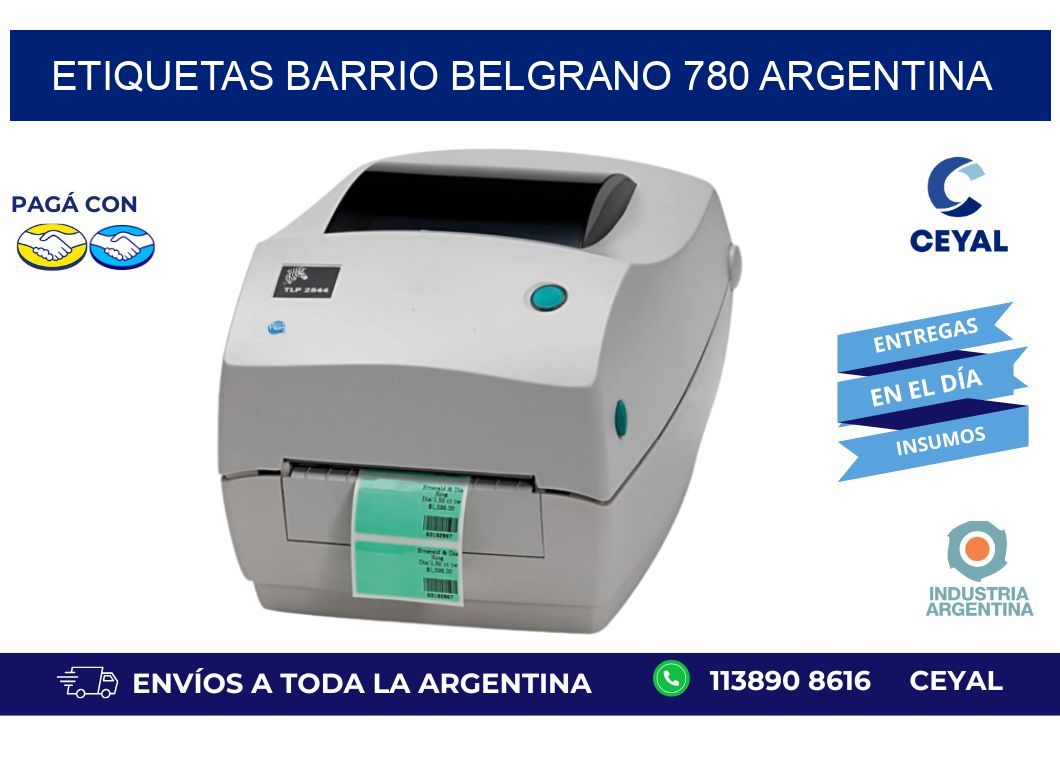 etiquetas barrio belgrano 780 argentina