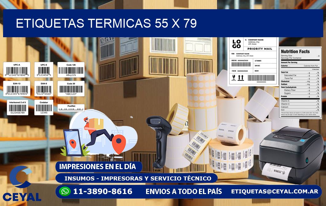 etiquetas termicas 55 x 79