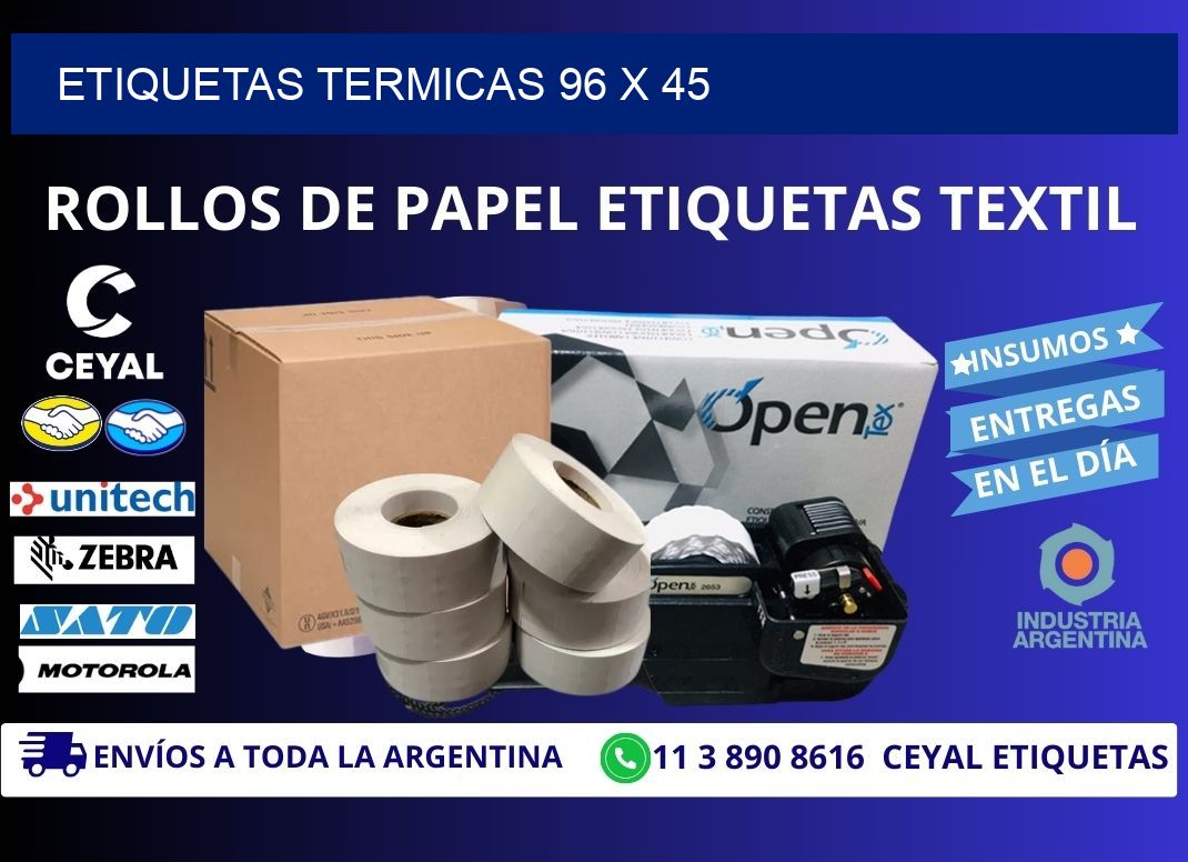 etiquetas termicas 96 x 45