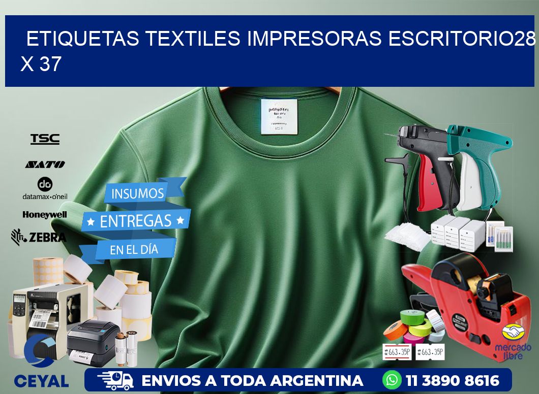 etiquetas textiles impresoras escritorio28 x 37