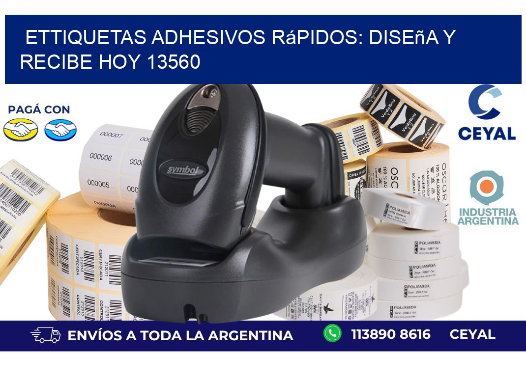 ettiquetas Adhesivos Rápidos: Diseña y Recibe Hoy 13560