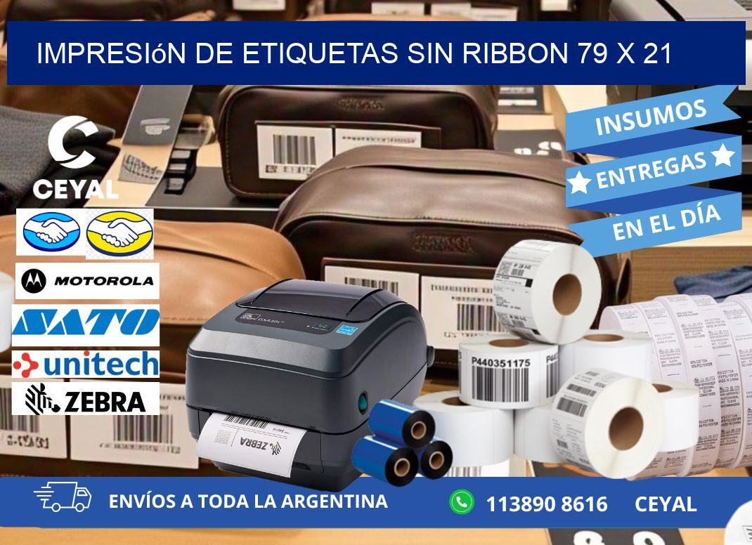 impresión de etiquetas sin ribbon 79 x 21