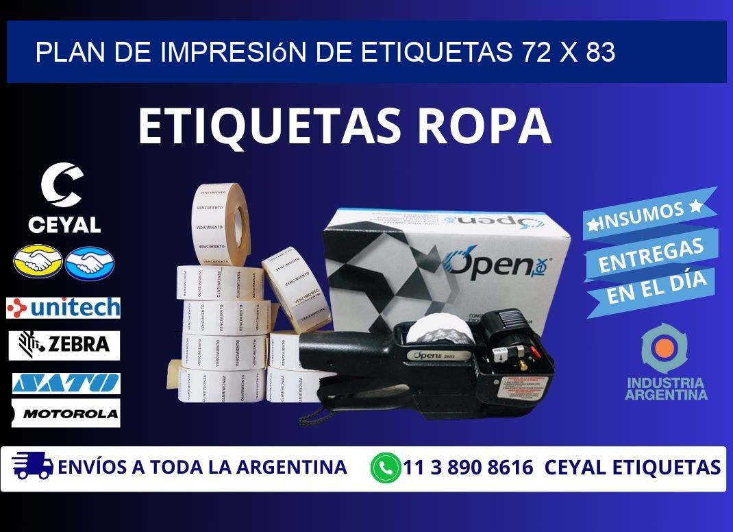 plan de impresión de etiquetas 72 x 83