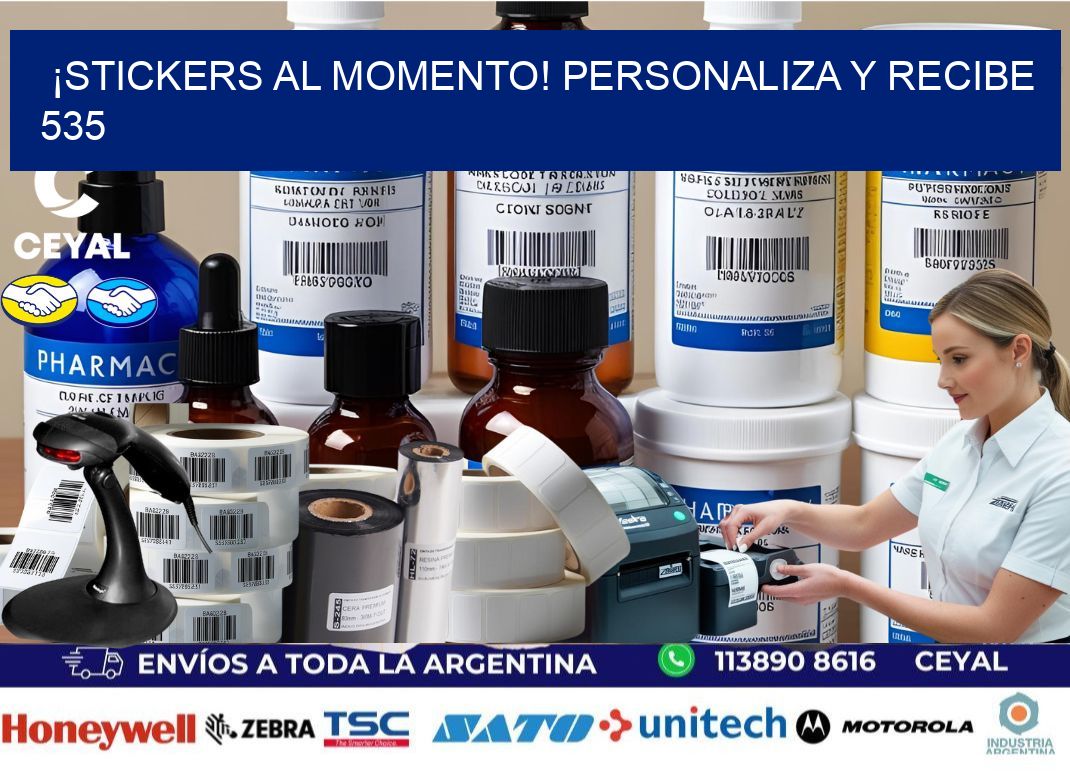 ¡Stickers al Momento! Personaliza y Recibe 535