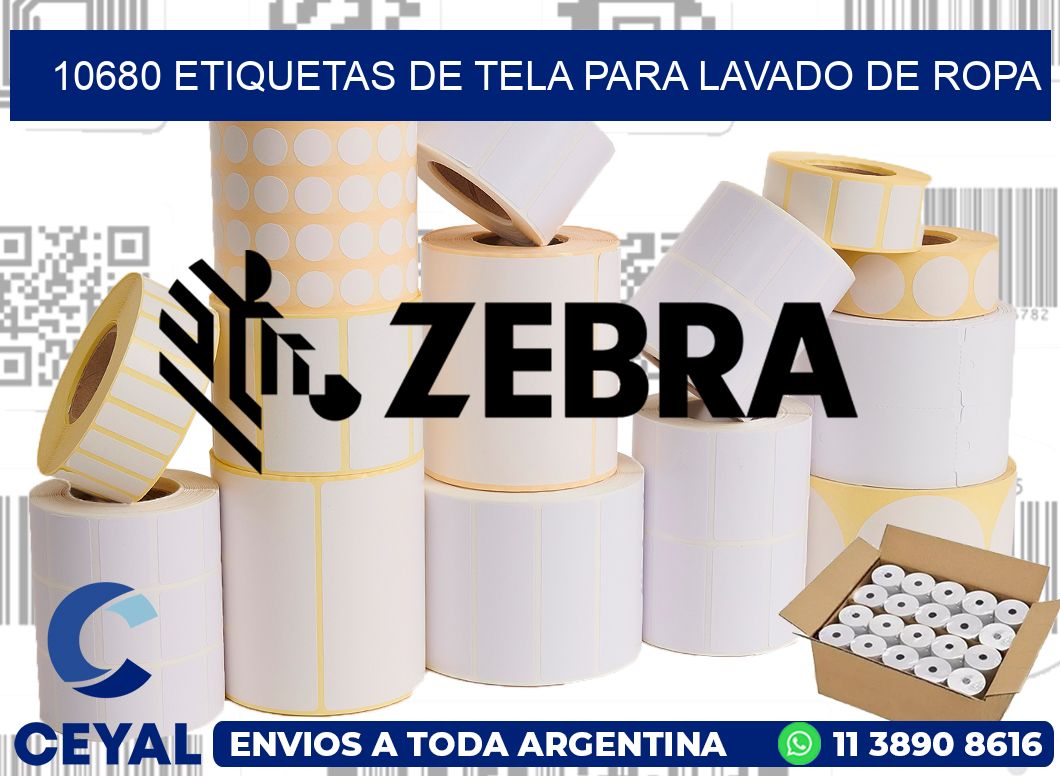 10680 Etiquetas de tela para lavado de ropa