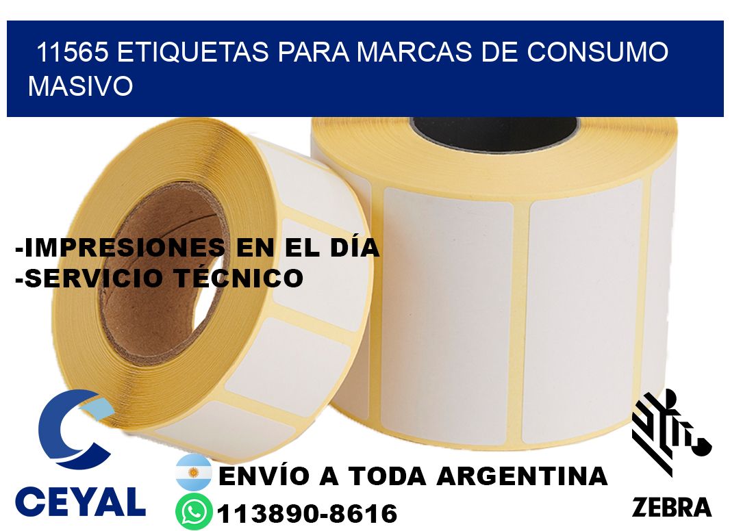 11565 Etiquetas para marcas de consumo masivo