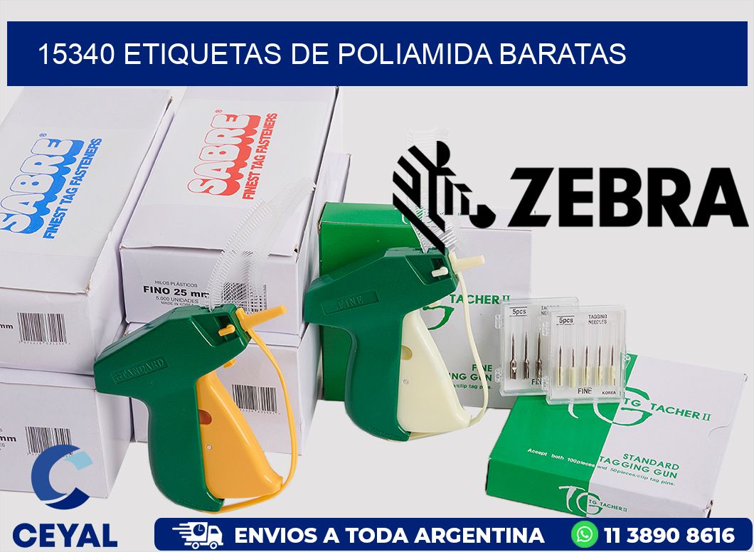 15340 etiquetas de poliamida baratas