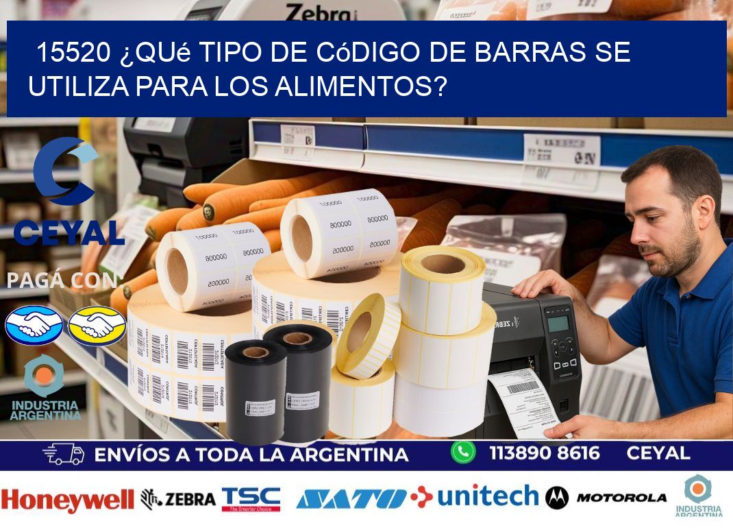 15520 ¿Qué tipo de código de barras se utiliza para los alimentos?