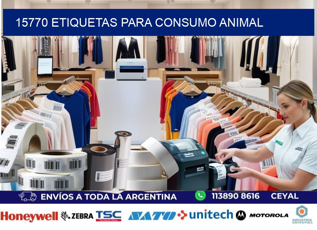15770 Etiquetas para consumo animal