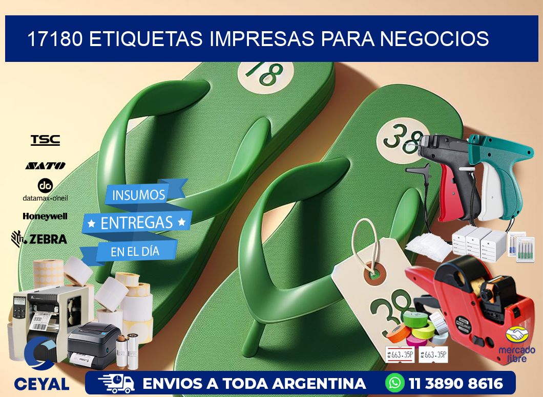17180 etiquetas impresas para negocios