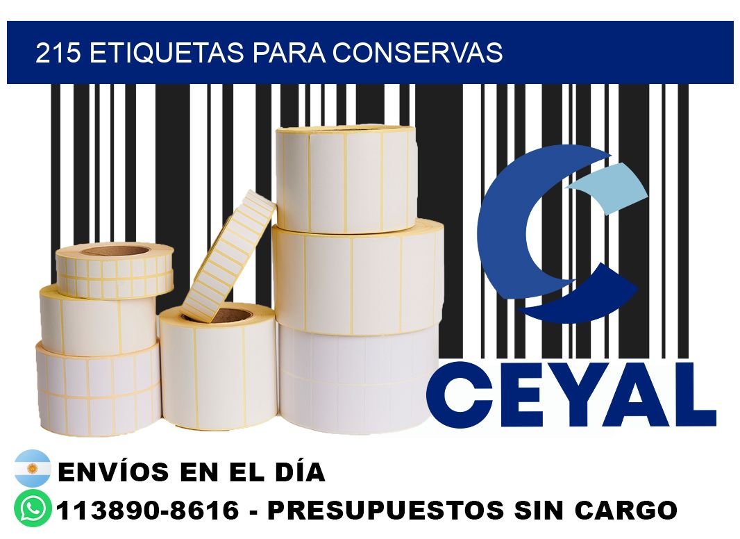 215 Etiquetas para conservas