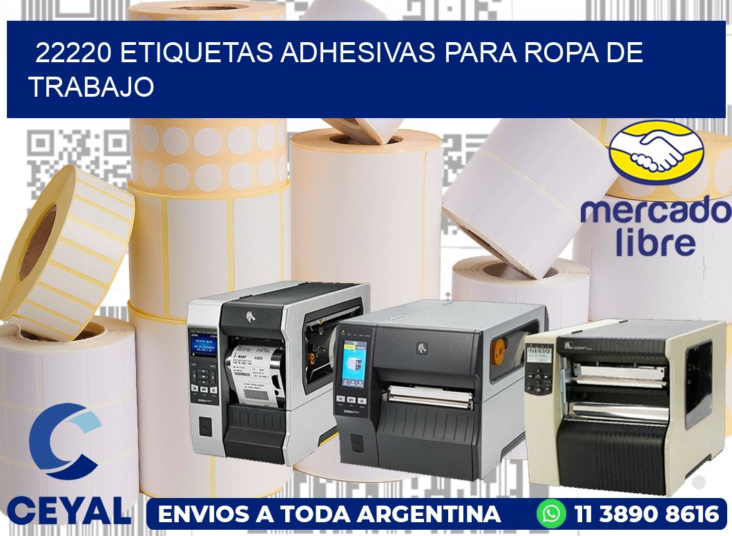 22220 Etiquetas adhesivas para ropa de trabajo