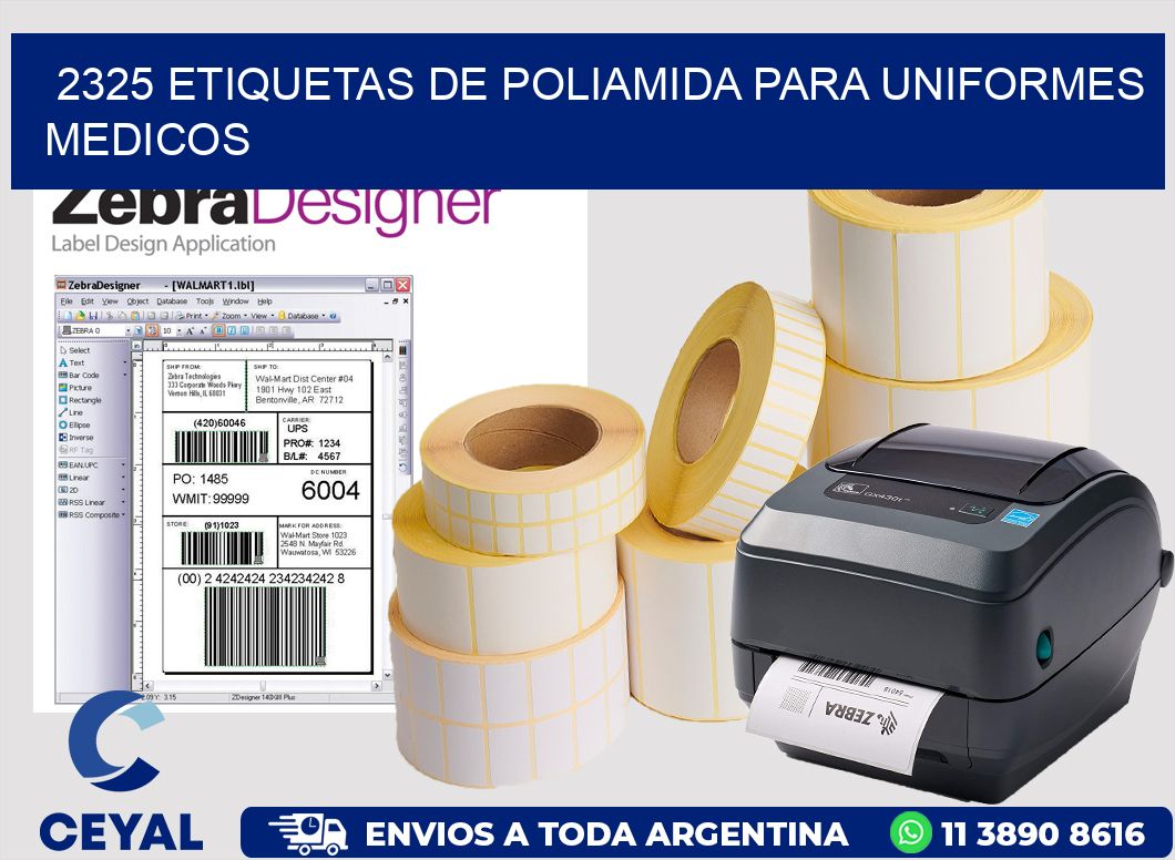 2325 Etiquetas de poliamida para uniformes medicos