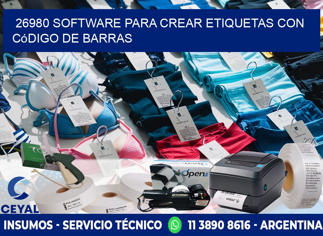 26980 Software para crear etiquetas con código de barras