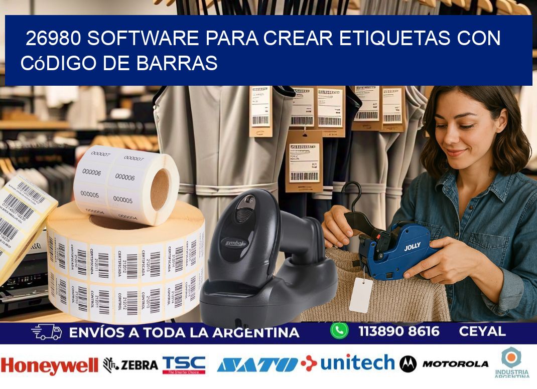 26980 Software para crear etiquetas con código de barras