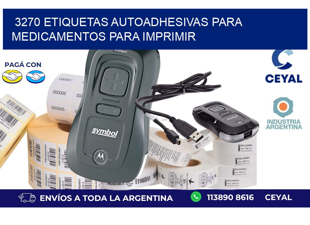 3270 Etiquetas autoadhesivas para medicamentos para imprimir