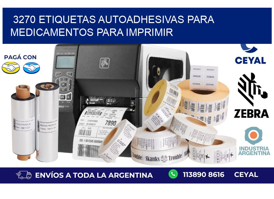 3270 Etiquetas autoadhesivas para medicamentos para imprimir