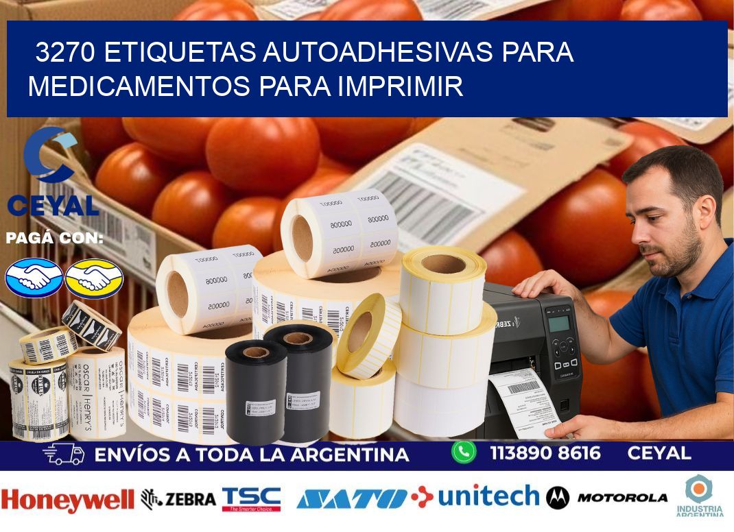 3270 Etiquetas autoadhesivas para medicamentos para imprimir