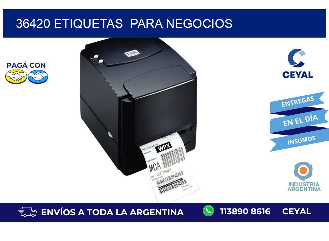36420 etiquetas  para negocios