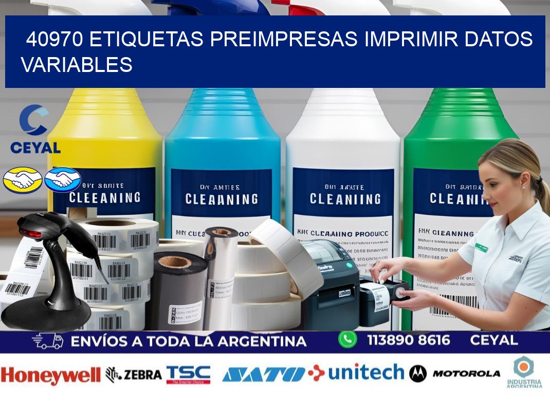 40970 Etiquetas preimpresas imprimir datos variables