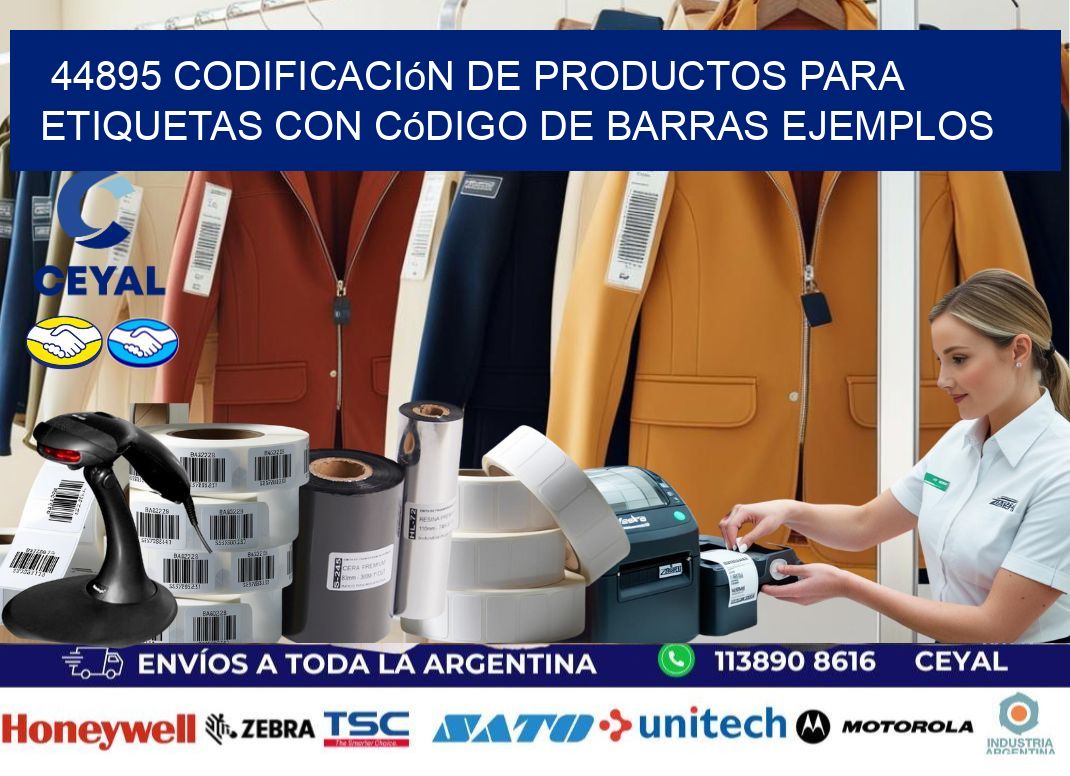 44895 Codificación de productos para etiquetas con código de barras ejemplos