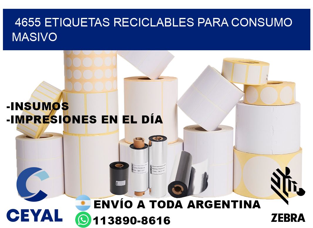 4655 Etiquetas reciclables para consumo masivo