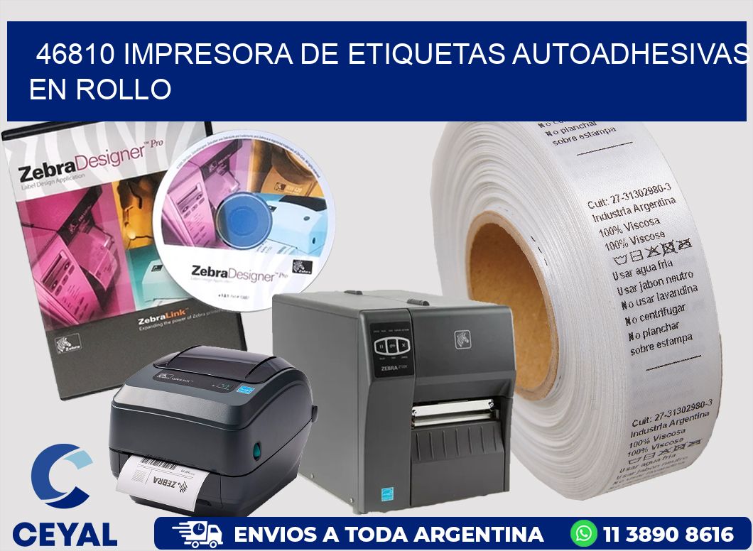 46810 impresora de etiquetas autoadhesivas en rollo