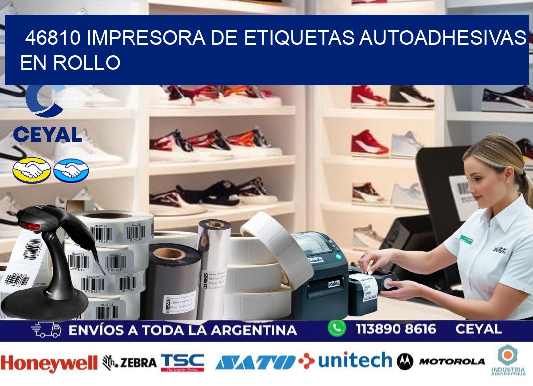 46810 impresora de etiquetas autoadhesivas en rollo