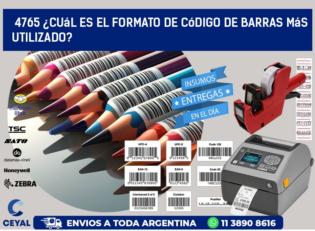 4765 ¿Cuál es el formato de código de barras más utilizado?