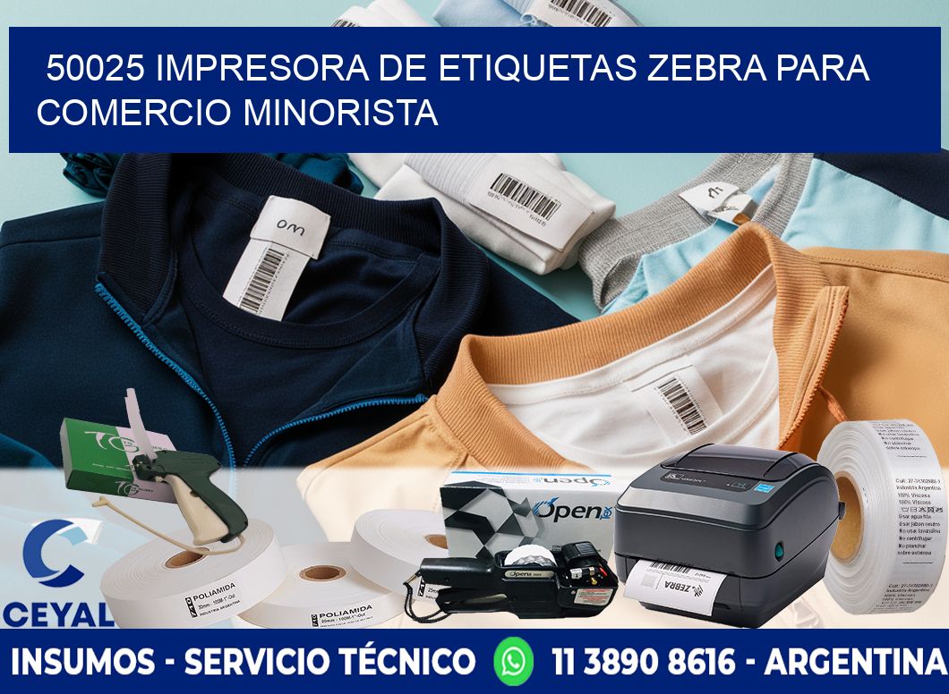 50025 impresora de etiquetas zebra para comercio minorista